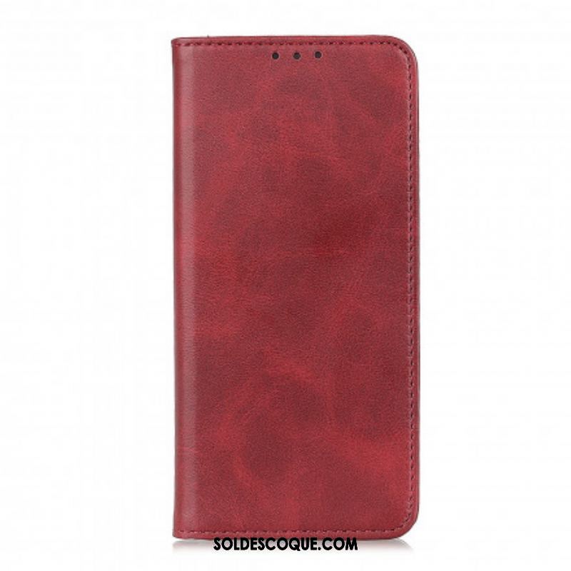 Flip Cover Moto G50 Cuir Fendu