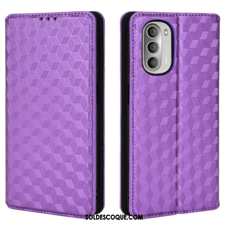 Flip Cover Moto G51 5G Effet Cuir Diamant