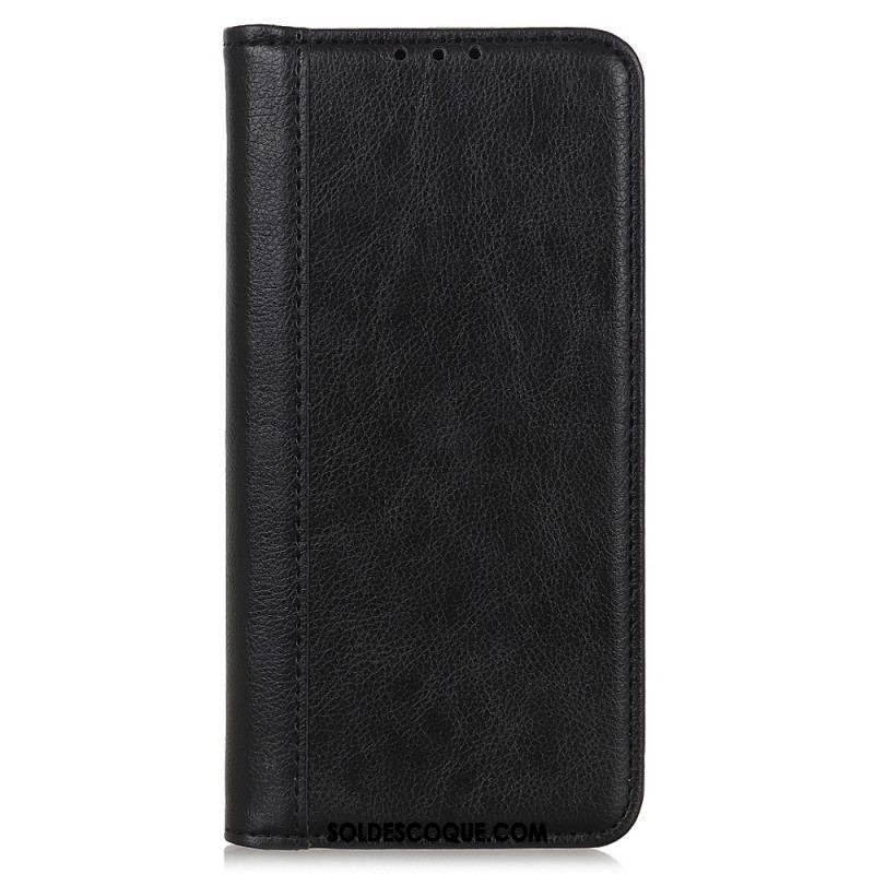 Flip Cover Moto G73 5G Cuir Fendu Stylé