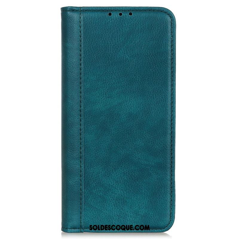 Flip Cover Moto G73 5G Cuir Fendu Stylé