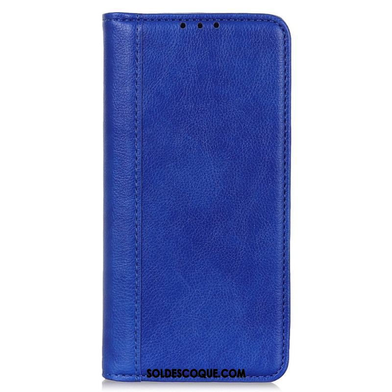 Flip Cover Moto G73 5G Cuir Fendu Stylé