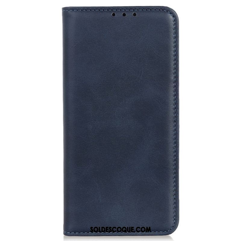 Flip Cover Moto G73 5G Cuir Fendu Élégance