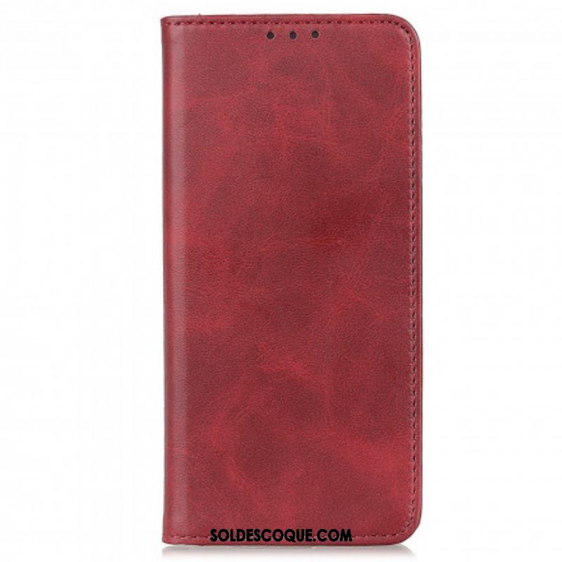 Flip Cover Motorola Edge 20 Lite Cuir Fendu Design