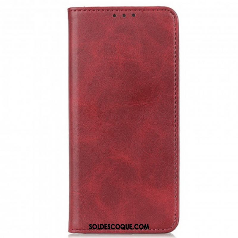 Flip Cover Motorola Edge 20 Pro Cuir Fendu Design