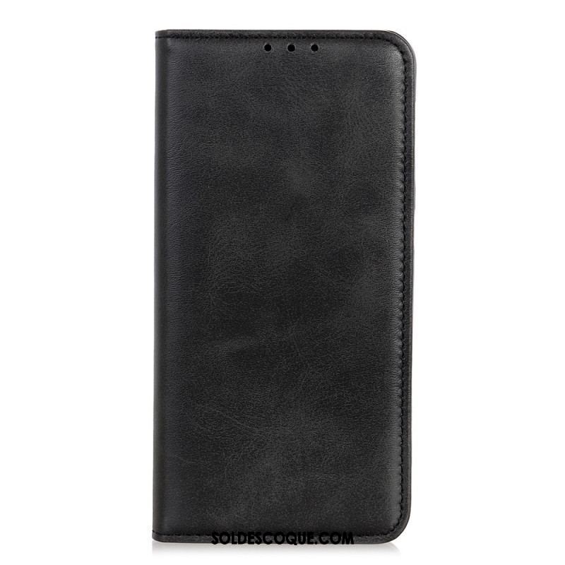 Flip Cover Motorola Edge 40 Pro Cuir Fendu Élégance