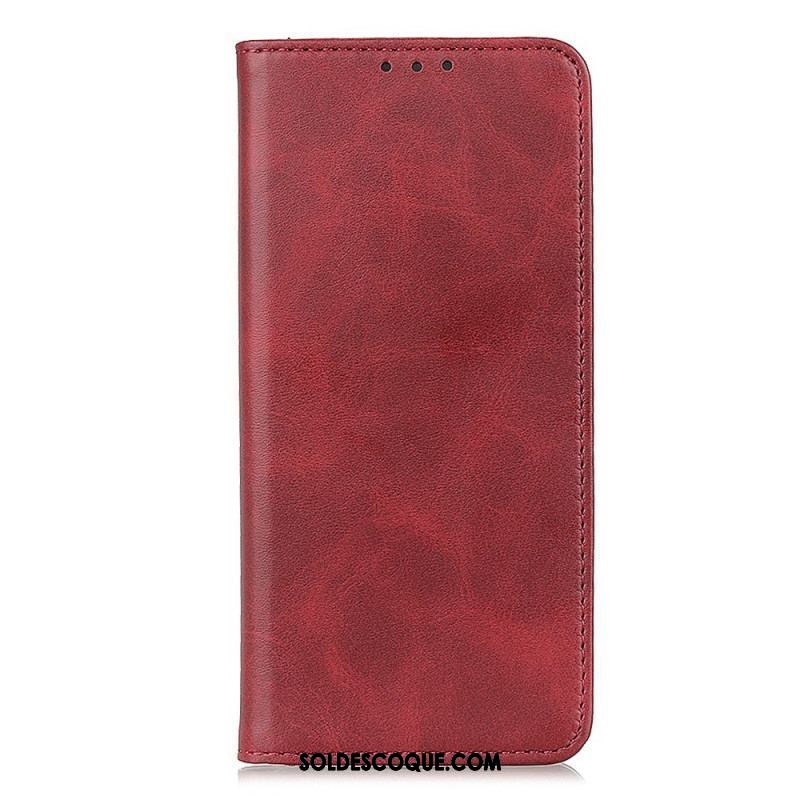 Flip Cover Motorola Edge 40 Pro Cuir Fendu Élégance