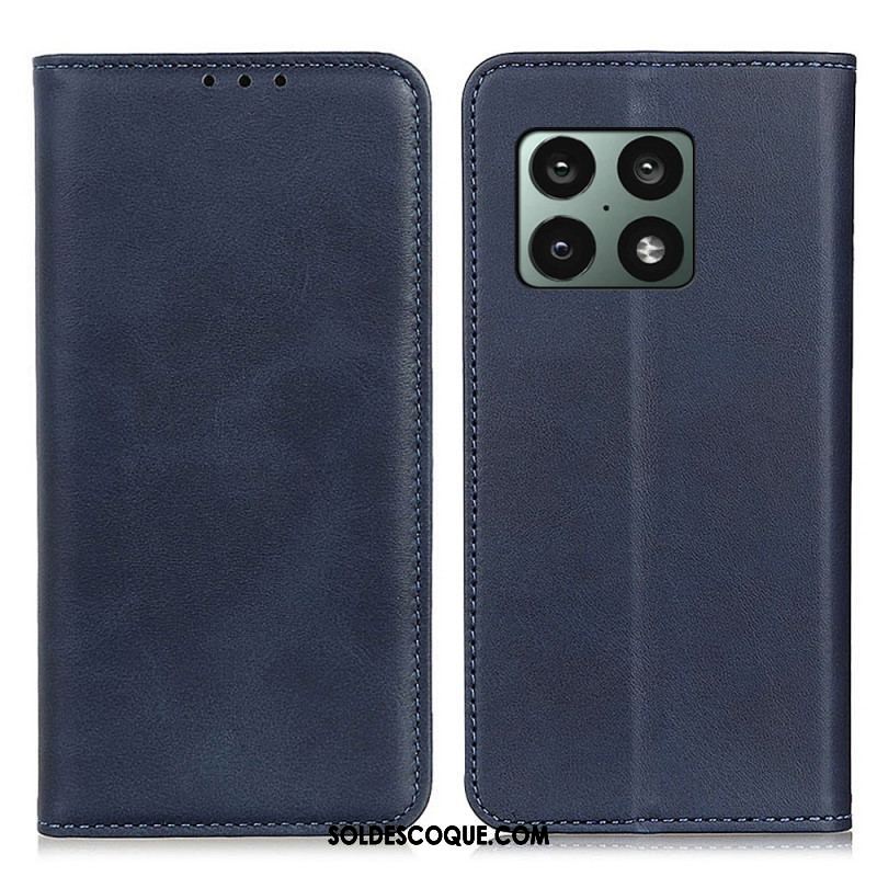 Flip Cover OnePlus 10 Pro 5G Cuir Fendu Élégance