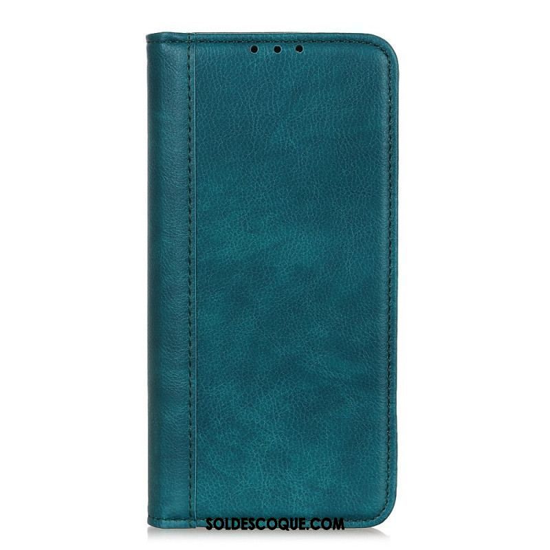 Flip Cover OnePlus 10T 5G Version Colorée Cuir Fendu