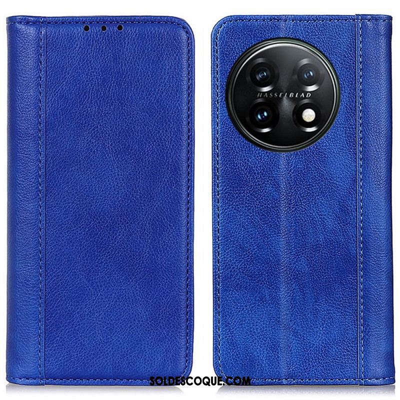 Flip Cover OnePlus 11 5G Cuir Fendu Stylé