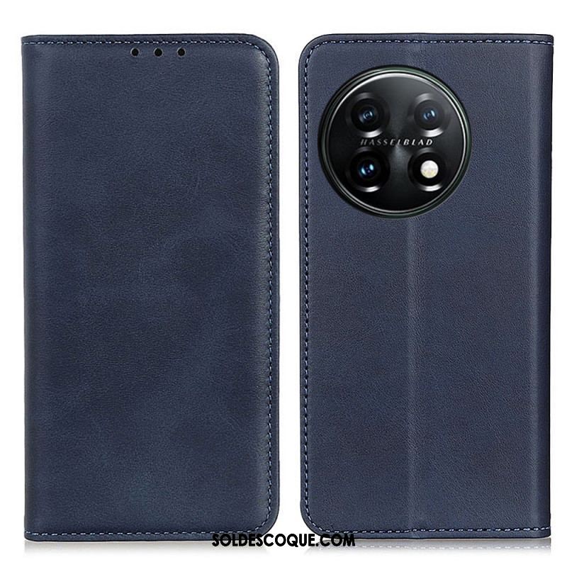 Flip Cover OnePlus 11 5G Cuir Fendu Élégance