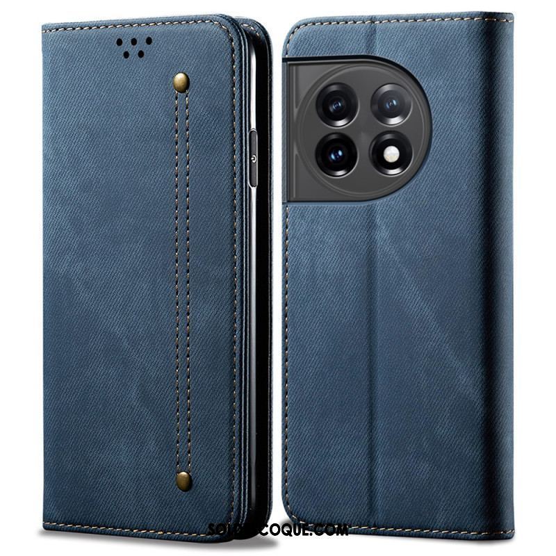 Flip Cover OnePlus 11 5G Tissu Jeans