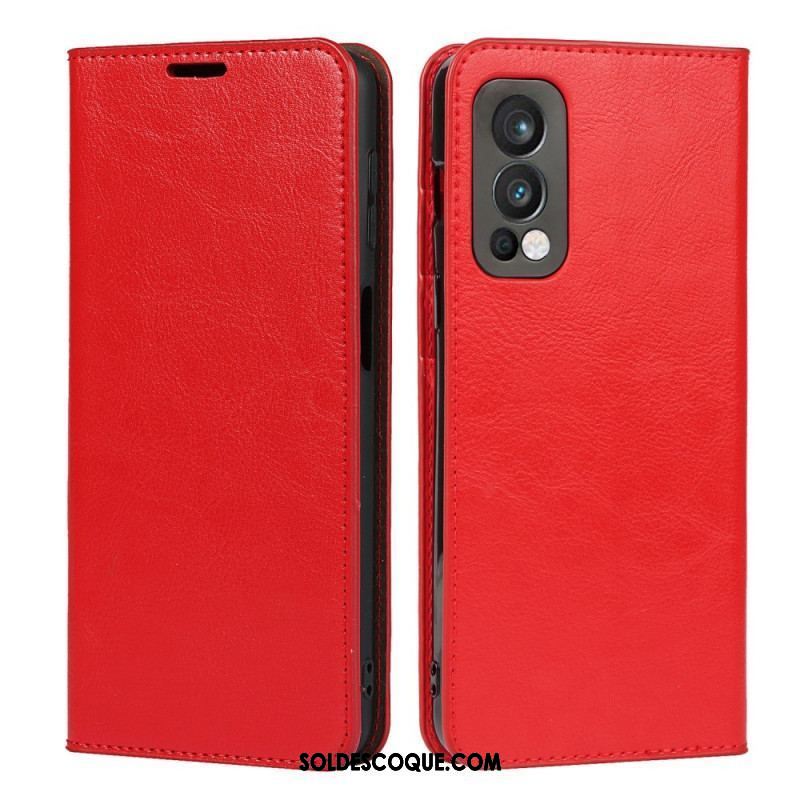 Flip Cover OnePlus Nord 2 5G Cuir Véritable