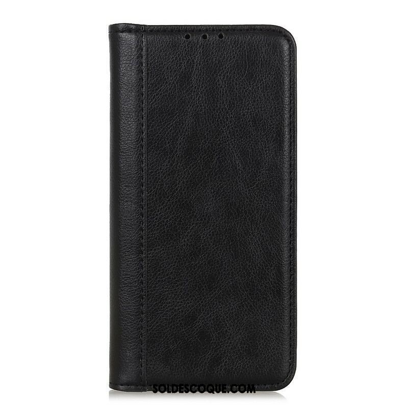 Flip Cover OnePlus Nord 2 5G Version Cuir Litchi Fendu