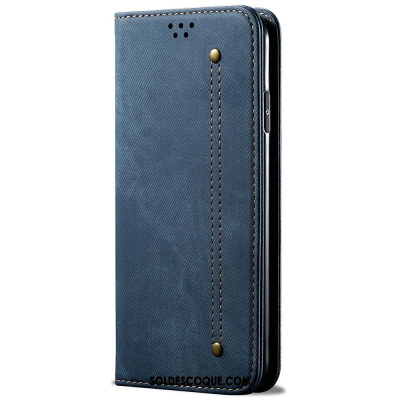 Flip Cover OnePlus Nord 2T 5G Tissu Jeans