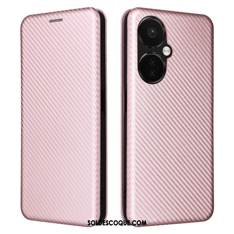 Flip Cover OnePlus Nord CE 3 Lite 5G Texture Fibre Carbone