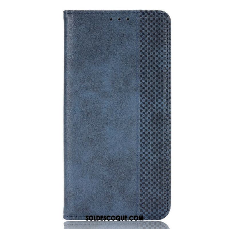 Flip Cover Oppo A16 / A16s Effet Cuir Vintage Stylisé