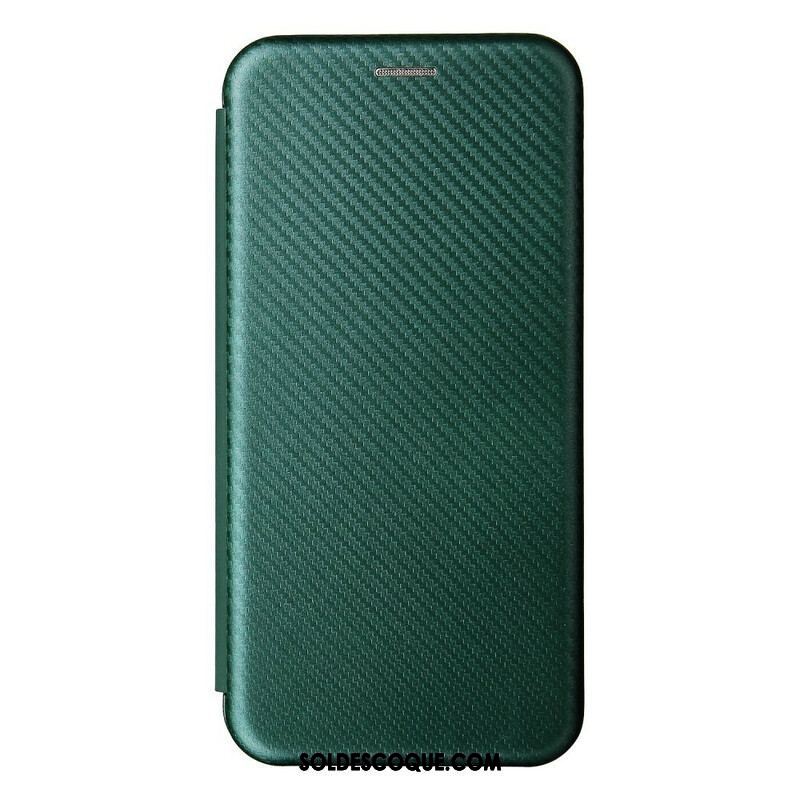 Flip Cover Oppo A16 / A16s Silicone Carbone Coloré