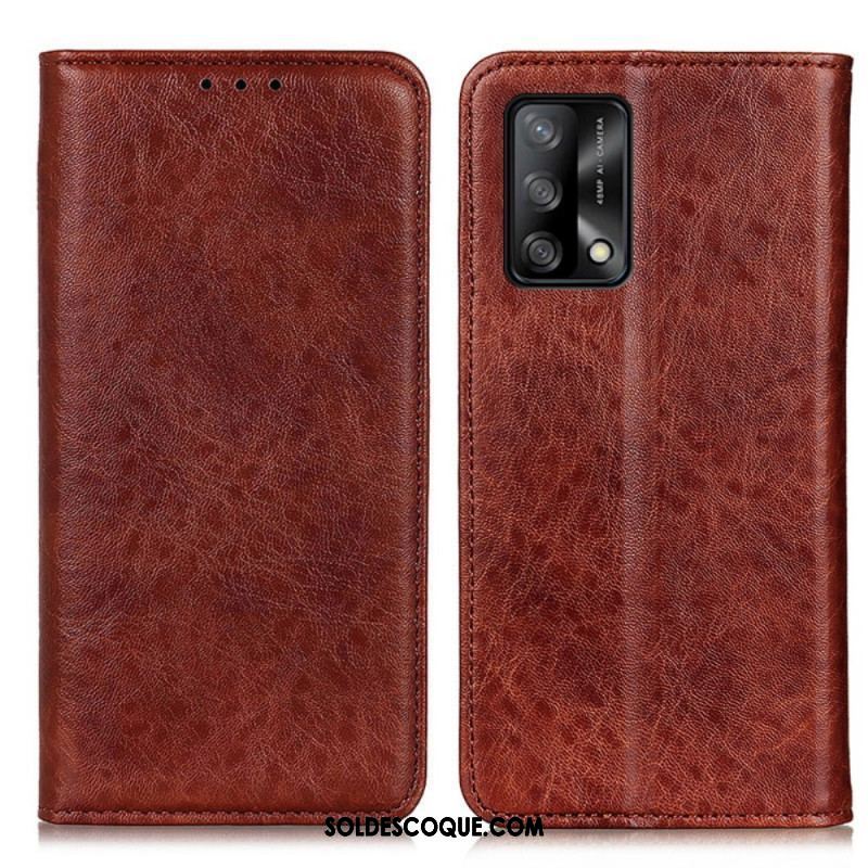 Flip Cover Oppo A74 4G Texture Cuir