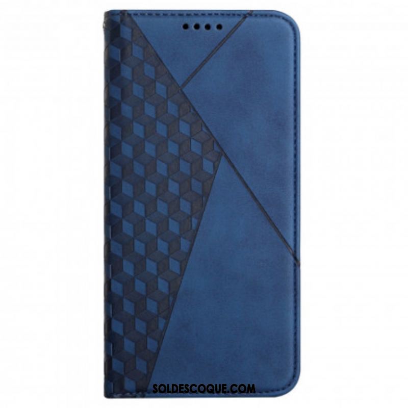 Flip Cover Oppo A94 5G Skin-Touch style Cubique