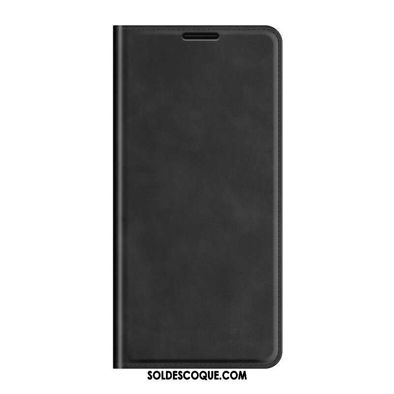 Flip Cover Oppo Find X3 Neo Effet Cuir Silky Touch