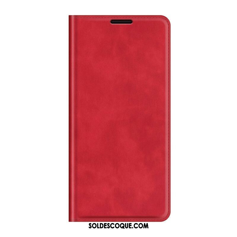 Flip Cover Oppo Find X3 Neo Effet Cuir Silky Touch