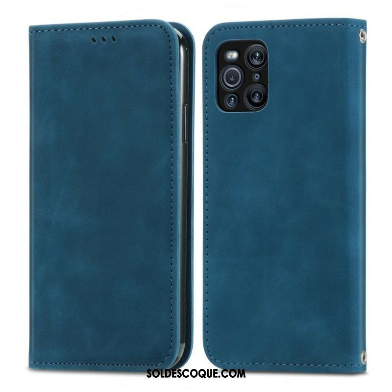 Flip Cover Oppo Find X3 / X3 Pro Simili Cuir Vintage