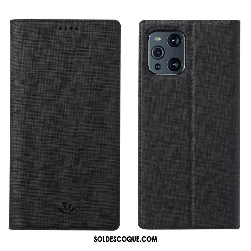 Flip Cover Oppo Find X3 / X3 Pro Texturée VILI DMX