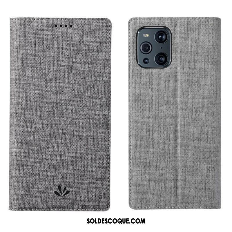 Flip Cover Oppo Find X3 / X3 Pro Texturée VILI DMX