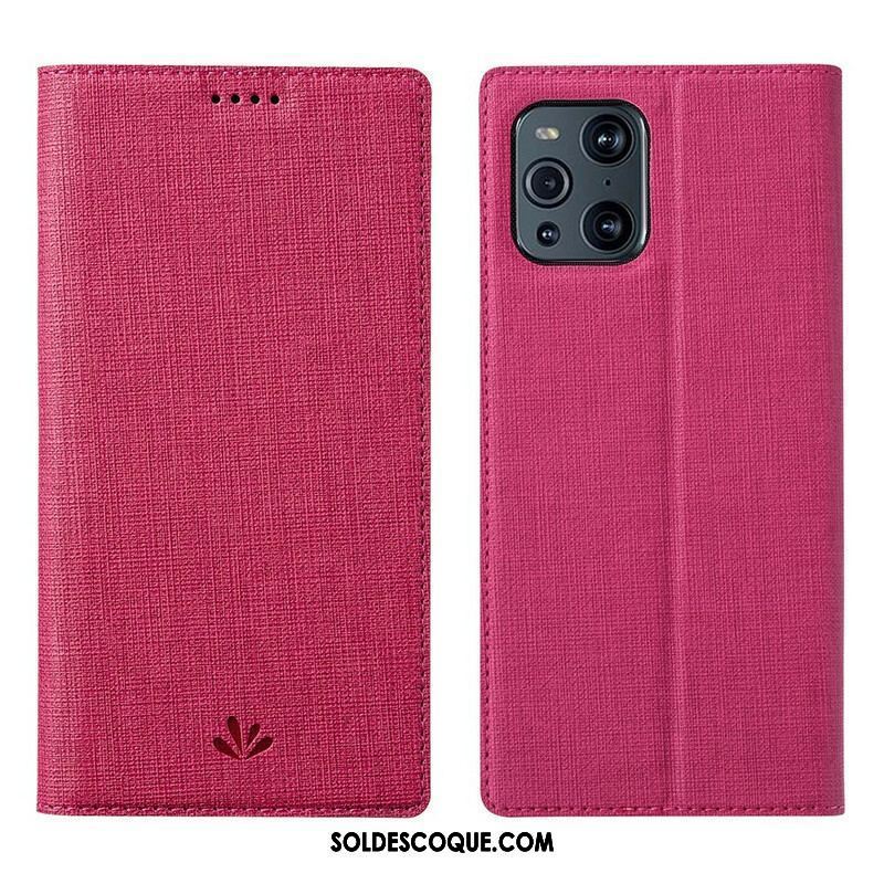 Flip Cover Oppo Find X3 / X3 Pro Texturée VILI DMX