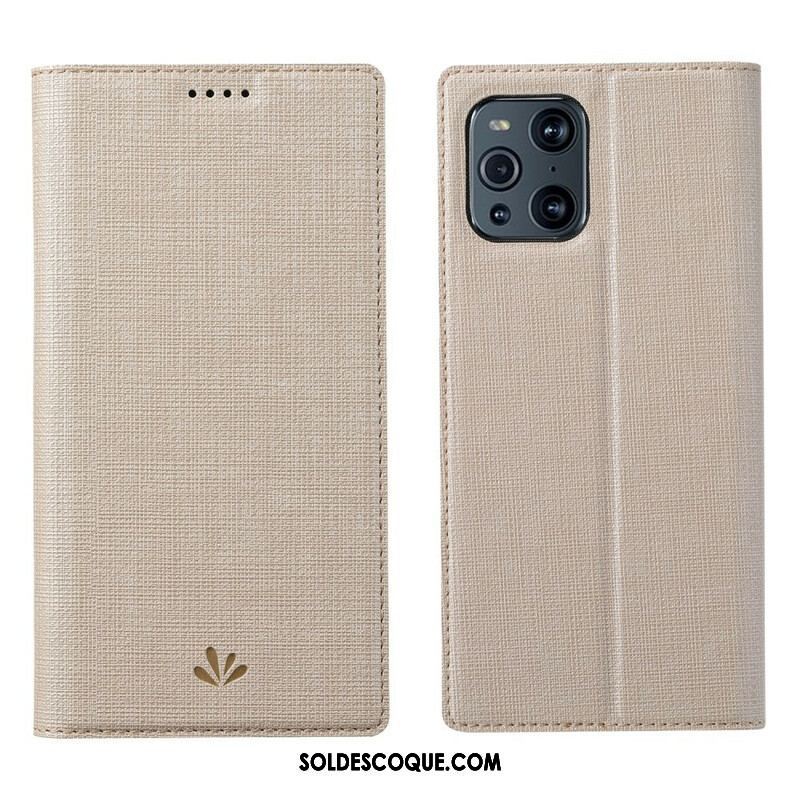 Flip Cover Oppo Find X3 / X3 Pro Texturée VILI DMX