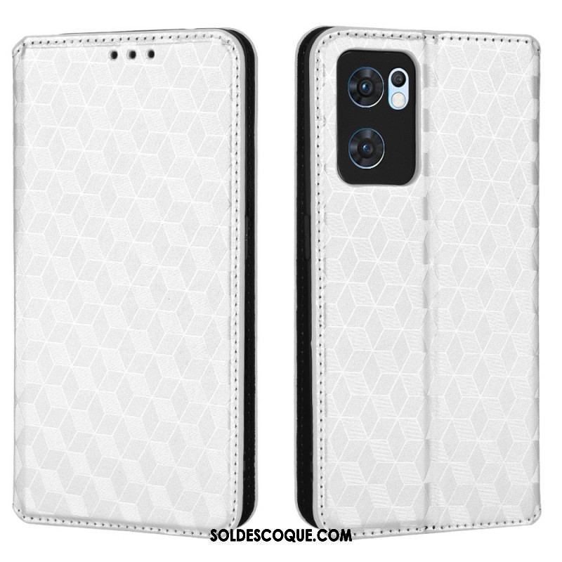 Flip Cover Oppo Find X5 Lite Effet Cuir Diamant