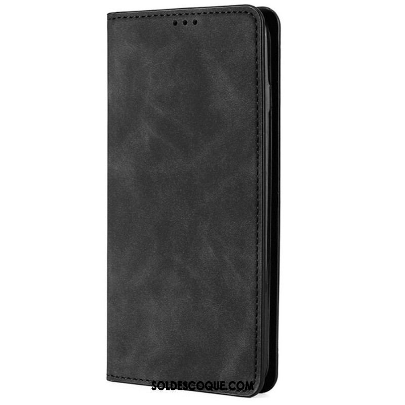 Flip Cover Oppo Find X5 Lite Skin-Touch Effet Cuir