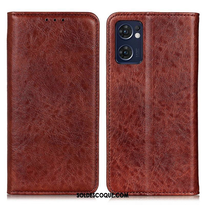 Flip Cover Oppo Find X5 Lite Texture Cuir