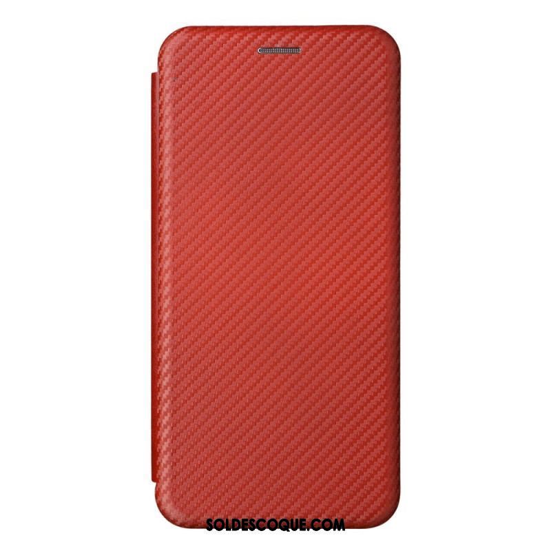 Flip Cover Oppo Find X5 Lite Texture Fibre Carbone