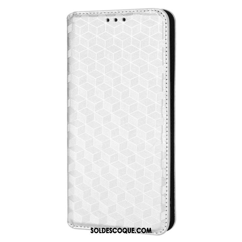 Flip Cover Oppo Find X5 Pro Effet Cuir Diamant 3D