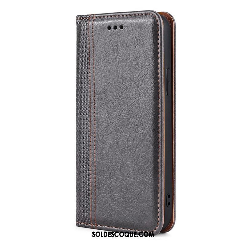 Flip Cover Oppo Find X5 Pro Effet Cuir Vintage