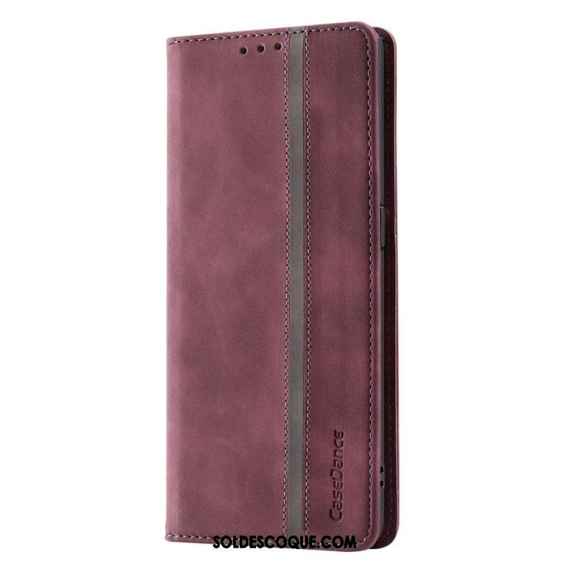 Flip Cover Oppo Find X5 Pro Simili Cuir CASEDANCE