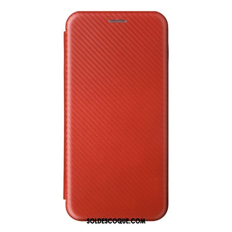 Flip Cover Oppo Find X5 Pro Texture Fibre Carbone