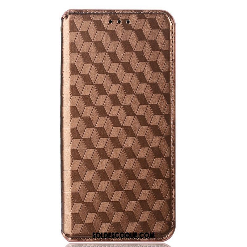 Flip Cover Oppo Reno 6 5G Effet Cuir Diamant 3D