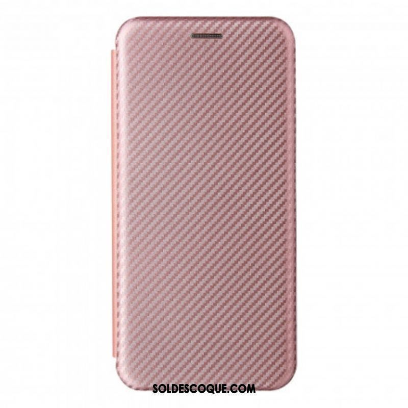 Flip Cover Oppo Reno 6 5G Silicone Carbone Coloré