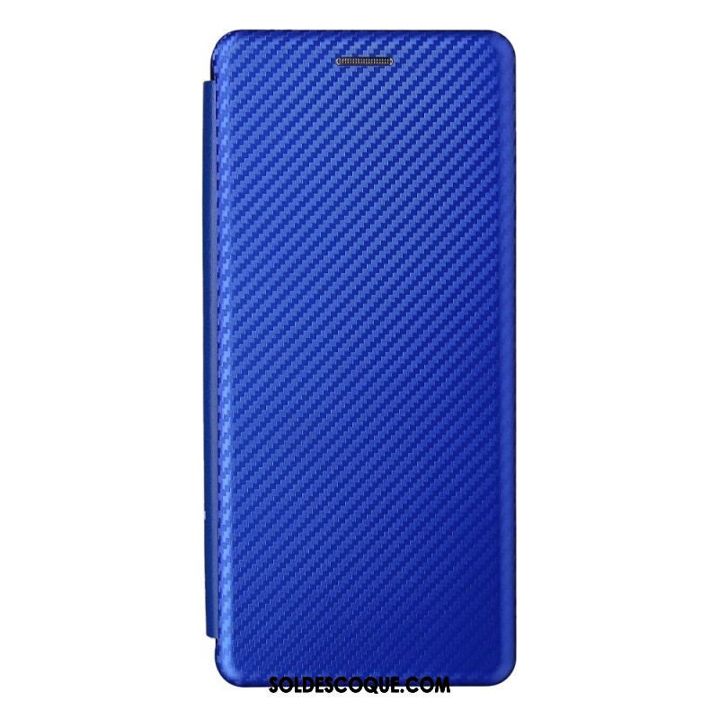 Flip Cover Oppo Reno 6 Pro 5G Fibre de Carbone et Sangle