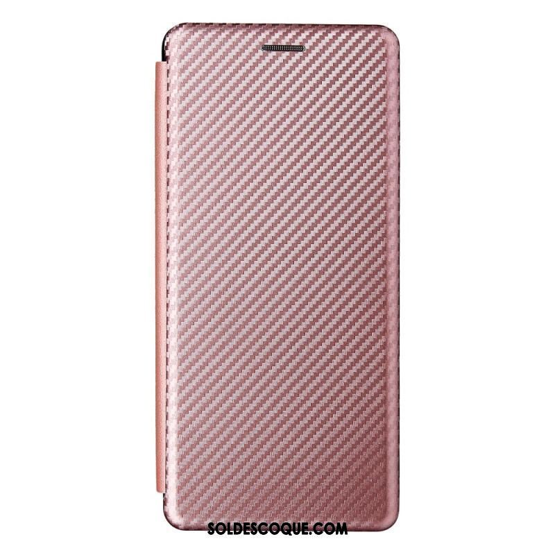 Flip Cover Oppo Reno 6 Pro 5G Fibre de Carbone et Sangle