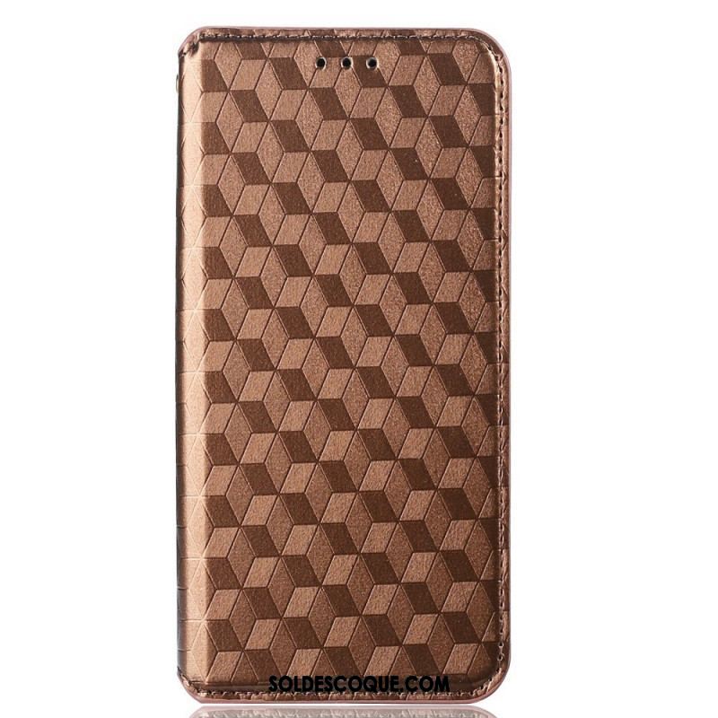 Flip Cover Oppo Reno 7 Effet Cuir Cubes 3D