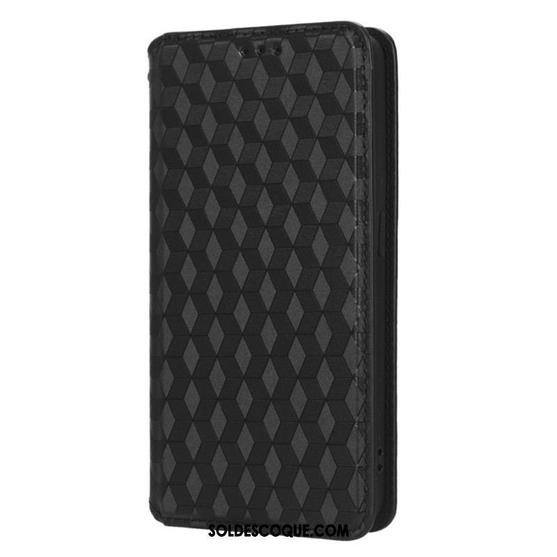 Flip Cover Oppo Reno 8 Effet Cuir Cubes 3D