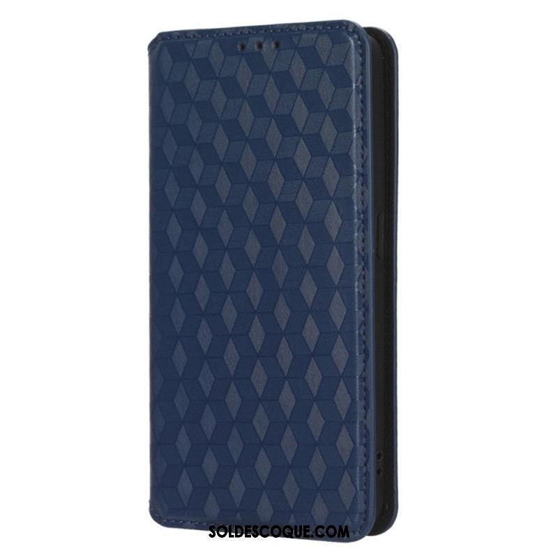 Flip Cover Oppo Reno 8 Effet Cuir Cubes 3D