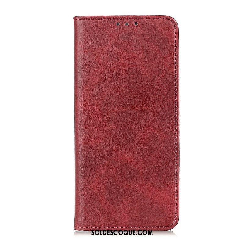 Flip Cover Samsung Galaxy A12 / M12 Cuir Fendu