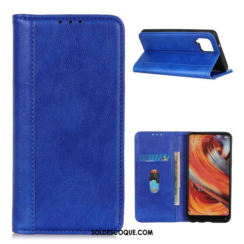 Flip Cover Samsung Galaxy A12 / M12 Cuir Fendu Coloré