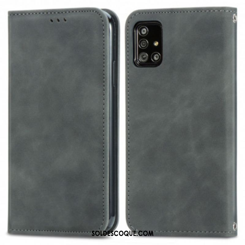 Flip Cover Samsung Galaxy A51 5G Simili Cuir Vintage