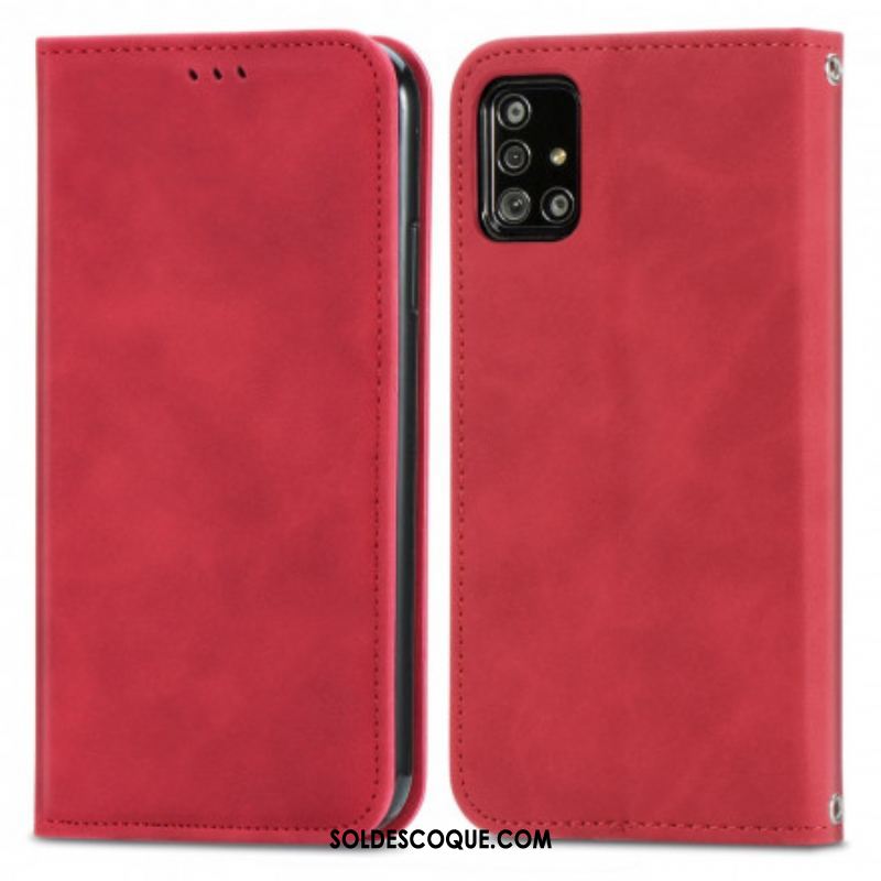 Flip Cover Samsung Galaxy A51 5G Simili Cuir Vintage