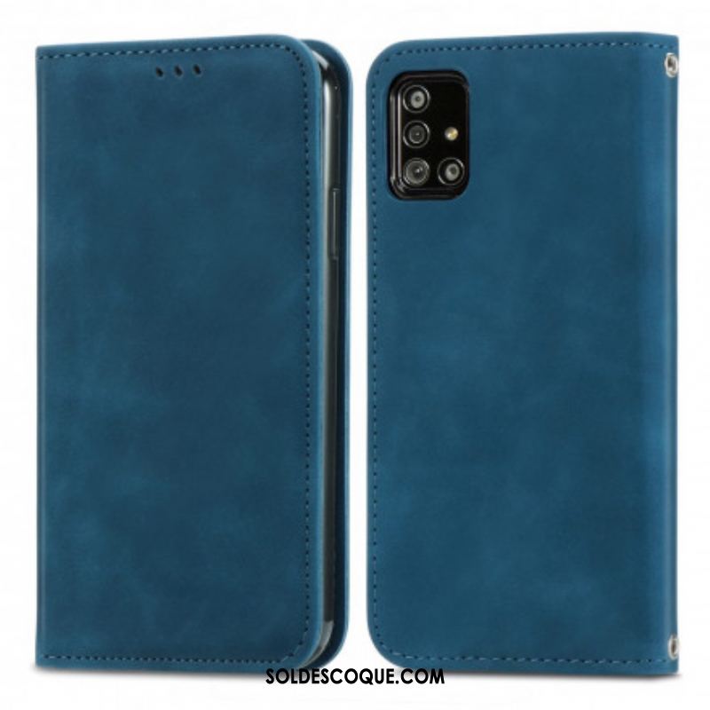 Flip Cover Samsung Galaxy A51 5G Simili Cuir Vintage